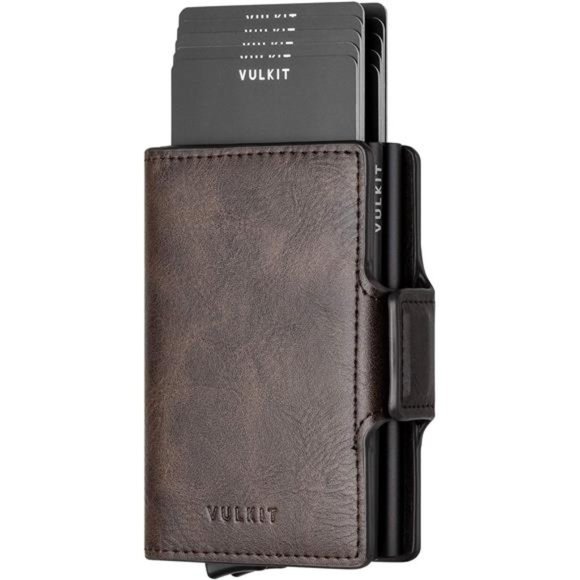 Credit Card Holder RFID Blocking Leather Automatic Pop Up Wallet for Men - Picture 1 of 7